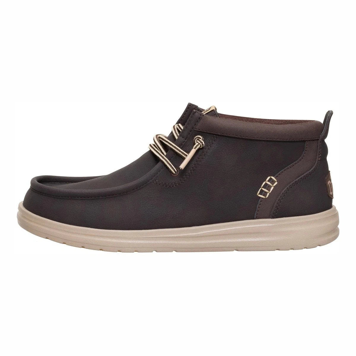 HEY DUDE SCARPA DA UOMO SINTETICO CON LACCI ELASTICIZZATI MARRONE