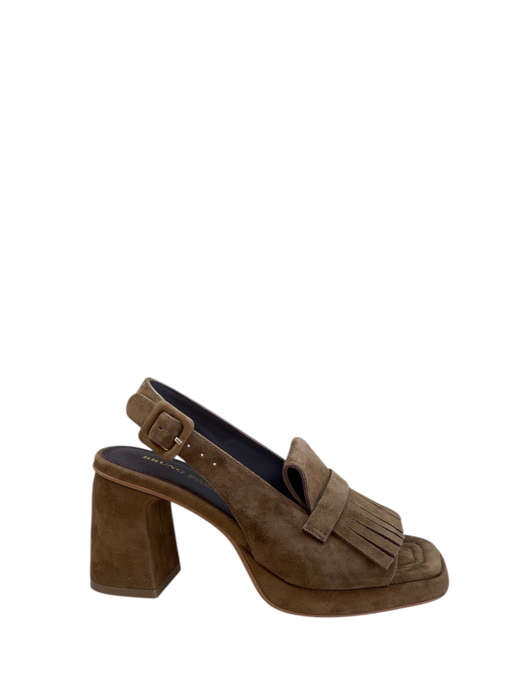 BRUNO PREMI SANDALO SUEDE CON FRANGIA
