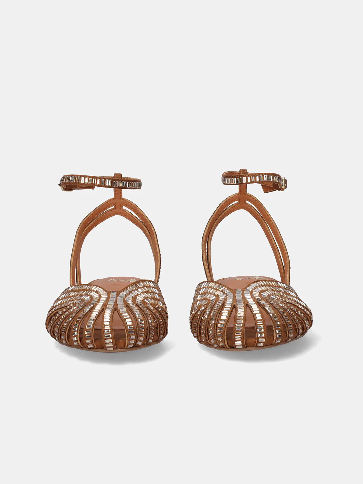 EXÉ SANDALI RAGNETTO CON SPECCHIETTI CAMEL
