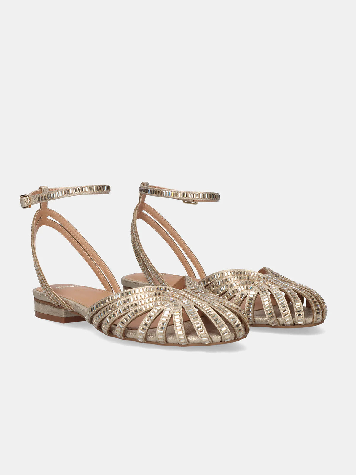 EXÉ SANDALO RAGNETTO CON SPECCHIETTI BEIGE