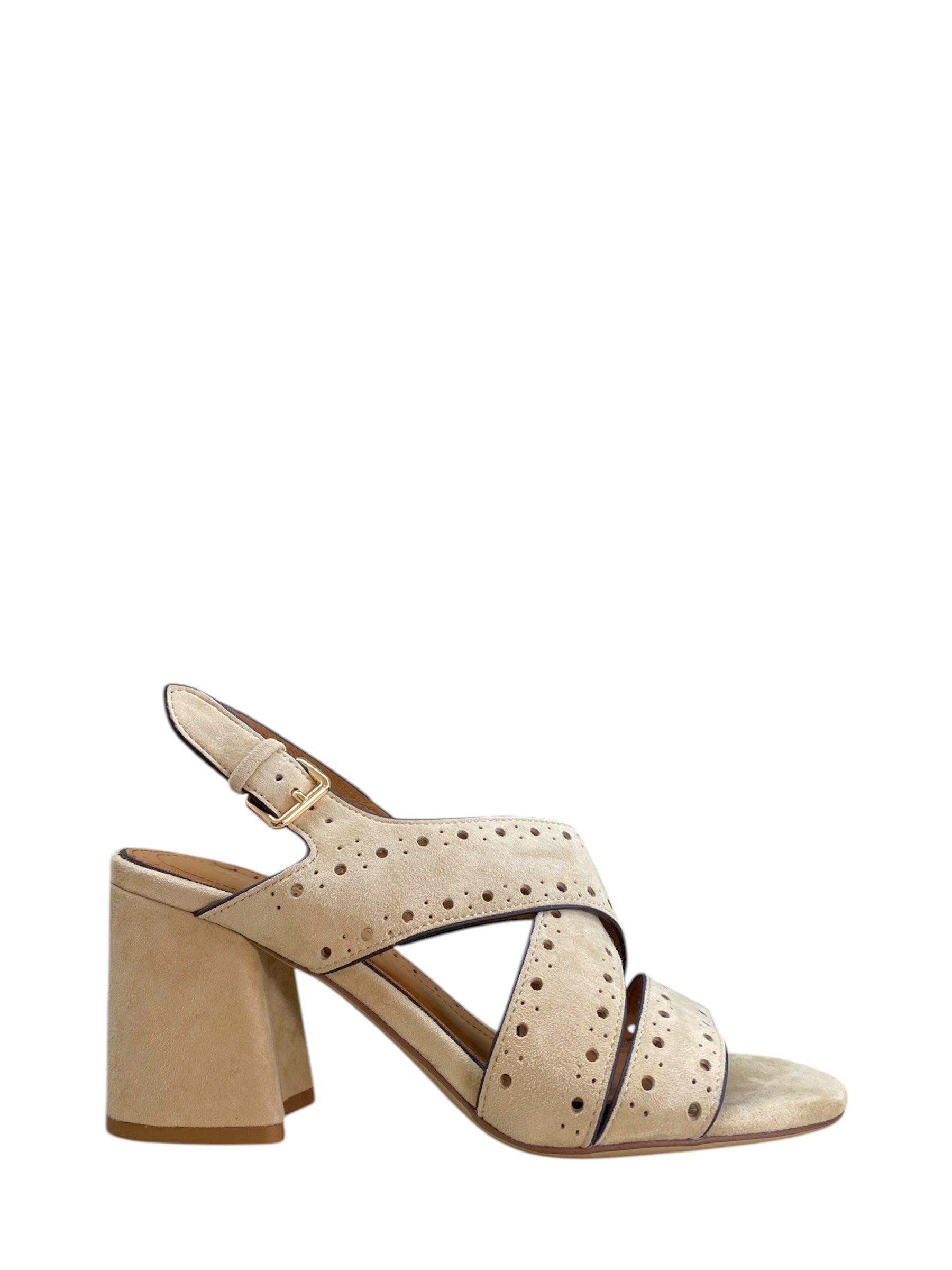BRUNO PREMI SANDALO CON TACCO SUEDE SAND