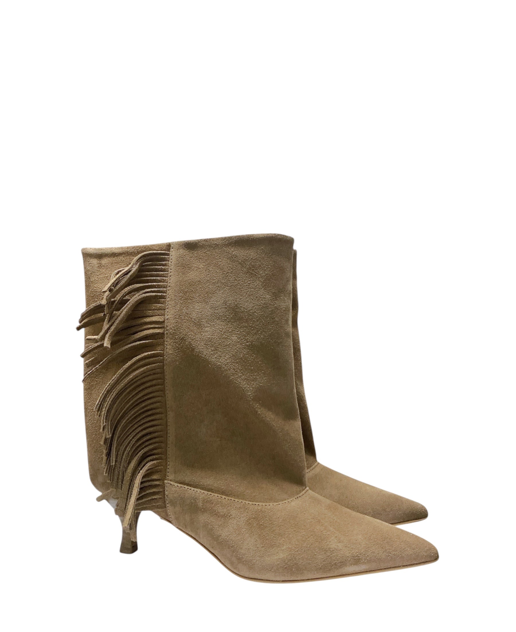 ELISA LANCI STIVALETTO CON FRANGE SAND