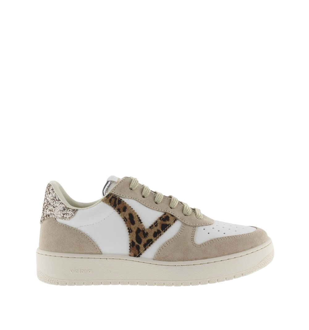 VICTORIA SNEAKERS MADRID ANIMALIER PLATINO