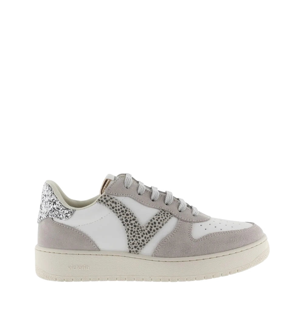 VICTORIA SNEAKERS MADRID ANIMALIER PLATA