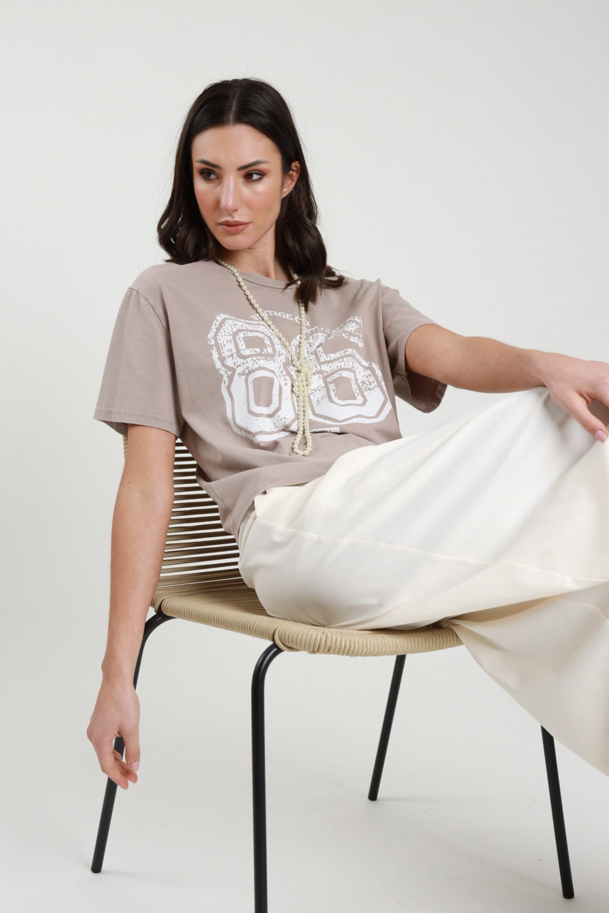 SUSY MIX T-SHIRT CON STAMPA FANGO