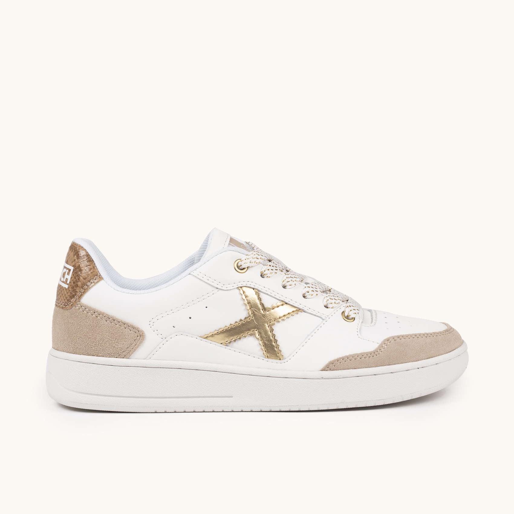 MUNICH SNEAKERS LEGIT WHITE AND GOLD