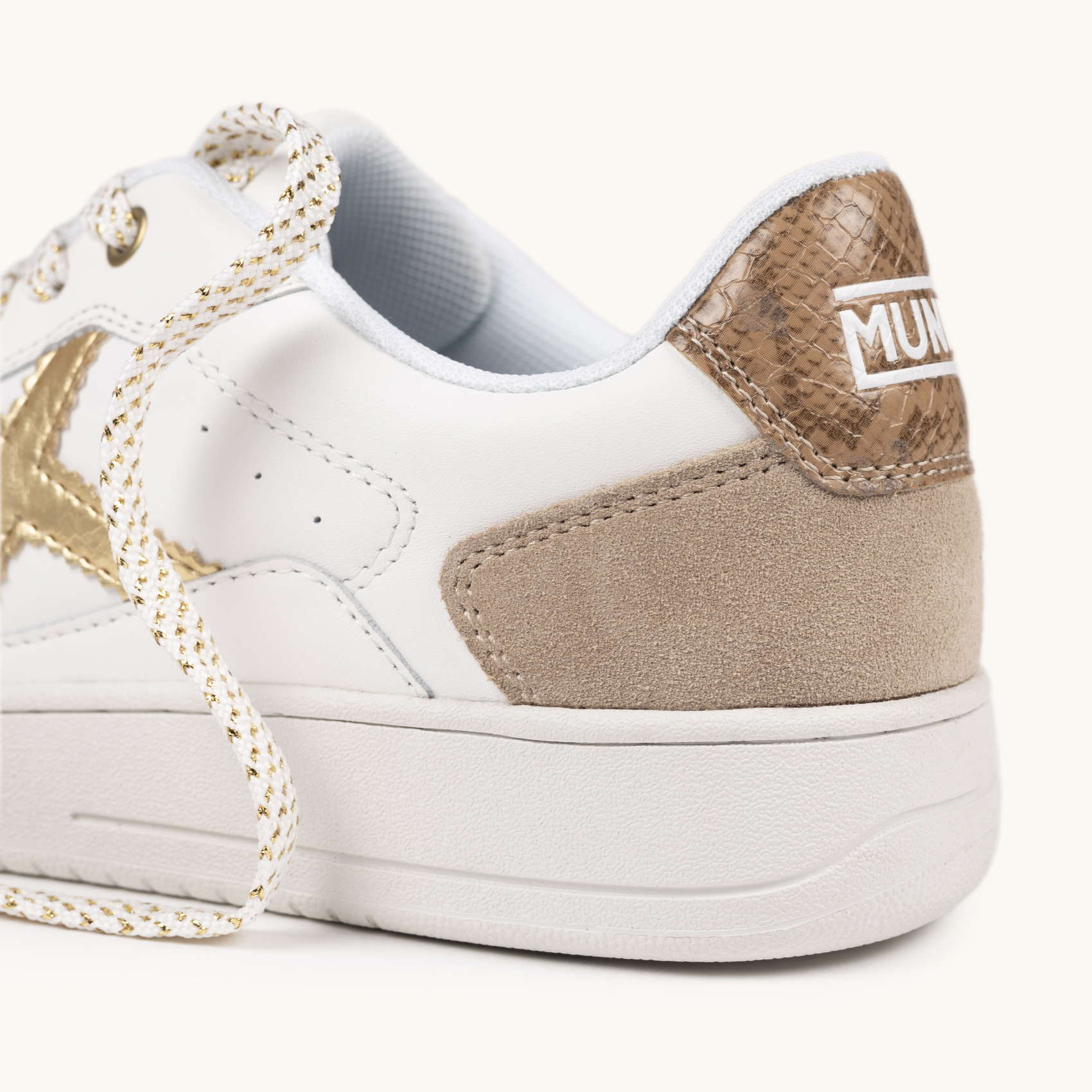 MUNICH SNEAKERS LEGIT WHITE AND GOLD