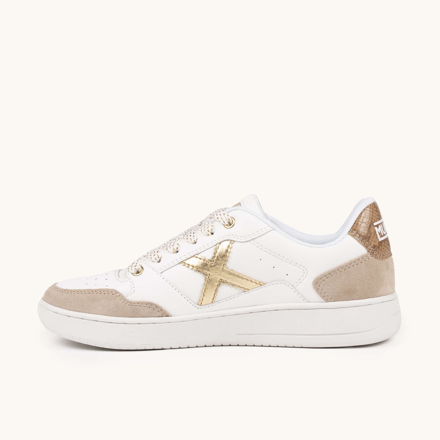 MUNICH SNEAKERS LEGIT WHITE AND GOLD