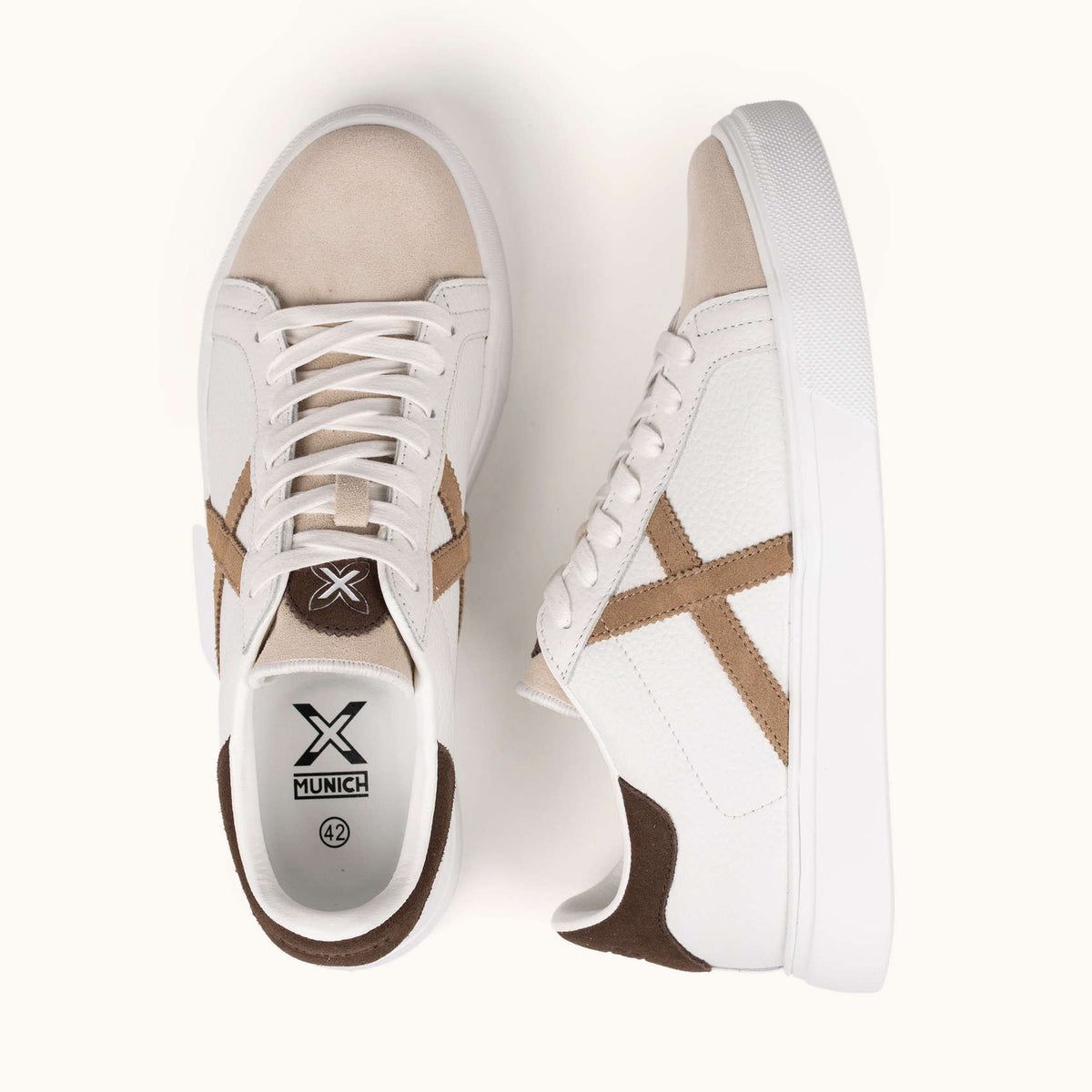MUNICH SNEAKERS RETE WHITE AND GREY