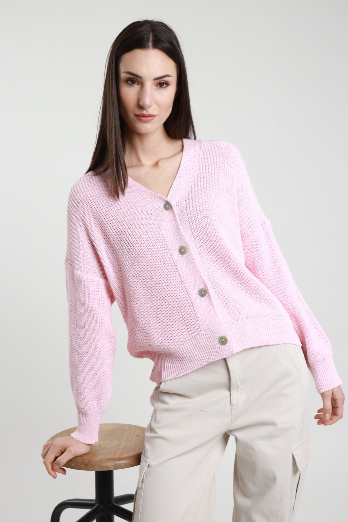 SUSY MIX CARDIGAN COSTE ROSA