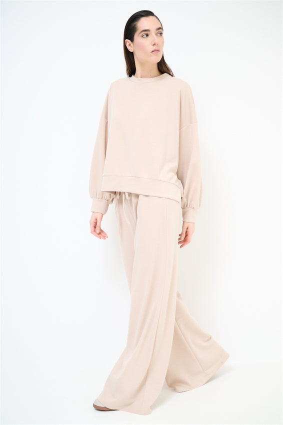 KIKISIX PANTALONE PALAZZO MODAL BEIGE