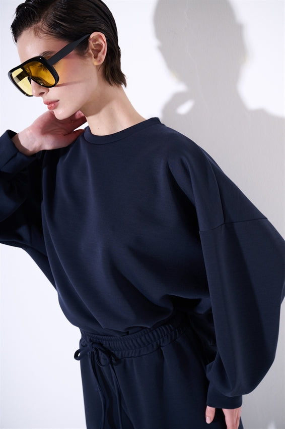 KIKISIX FELPA OVER BLU