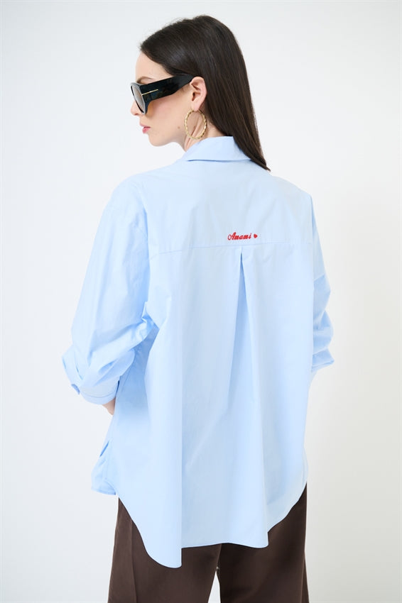 KIKISIX CAMICIA ‘AMAMI’ CELESTE