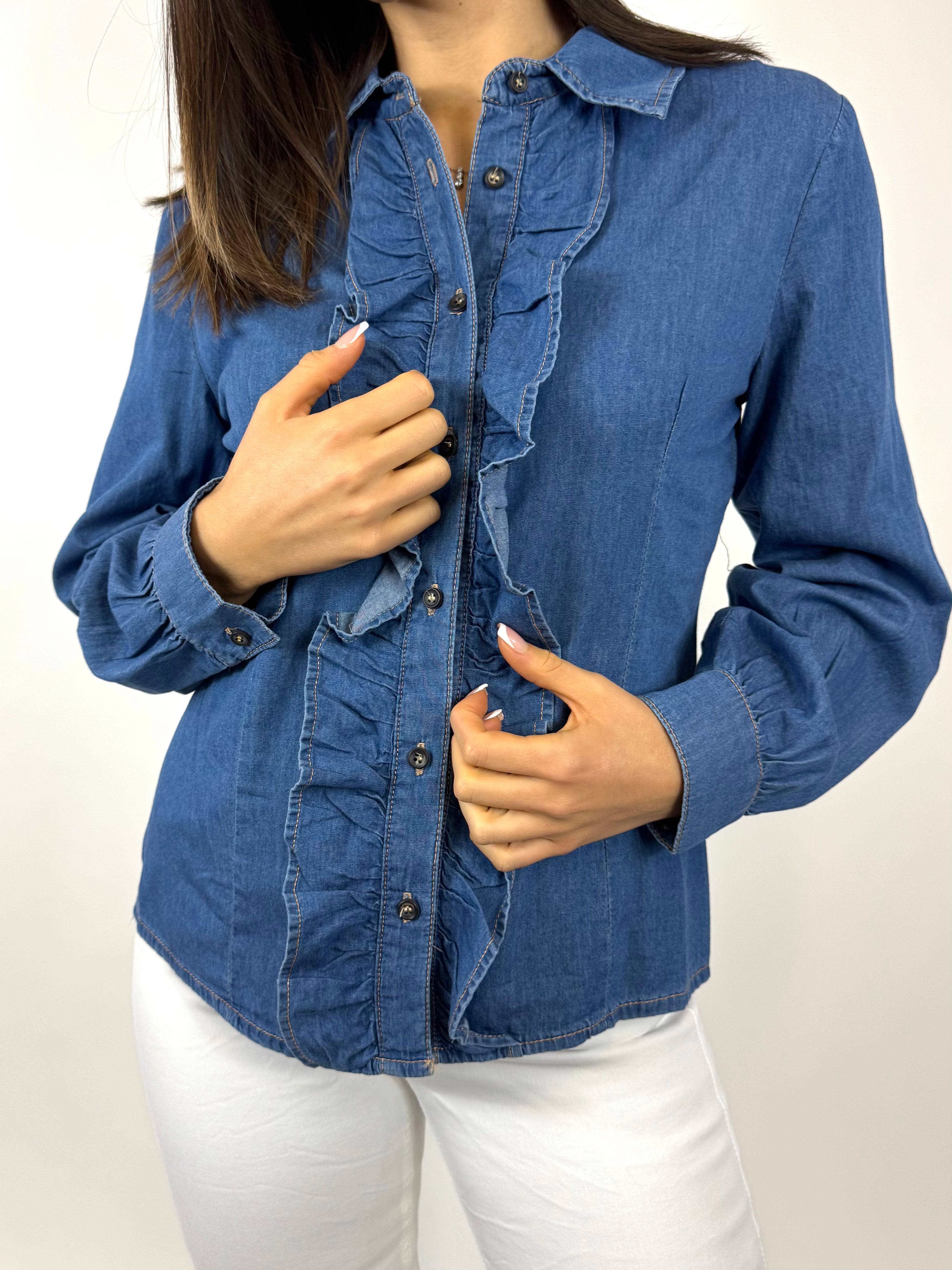 SUSY MIX CAMICIA DENIM ROUCHES