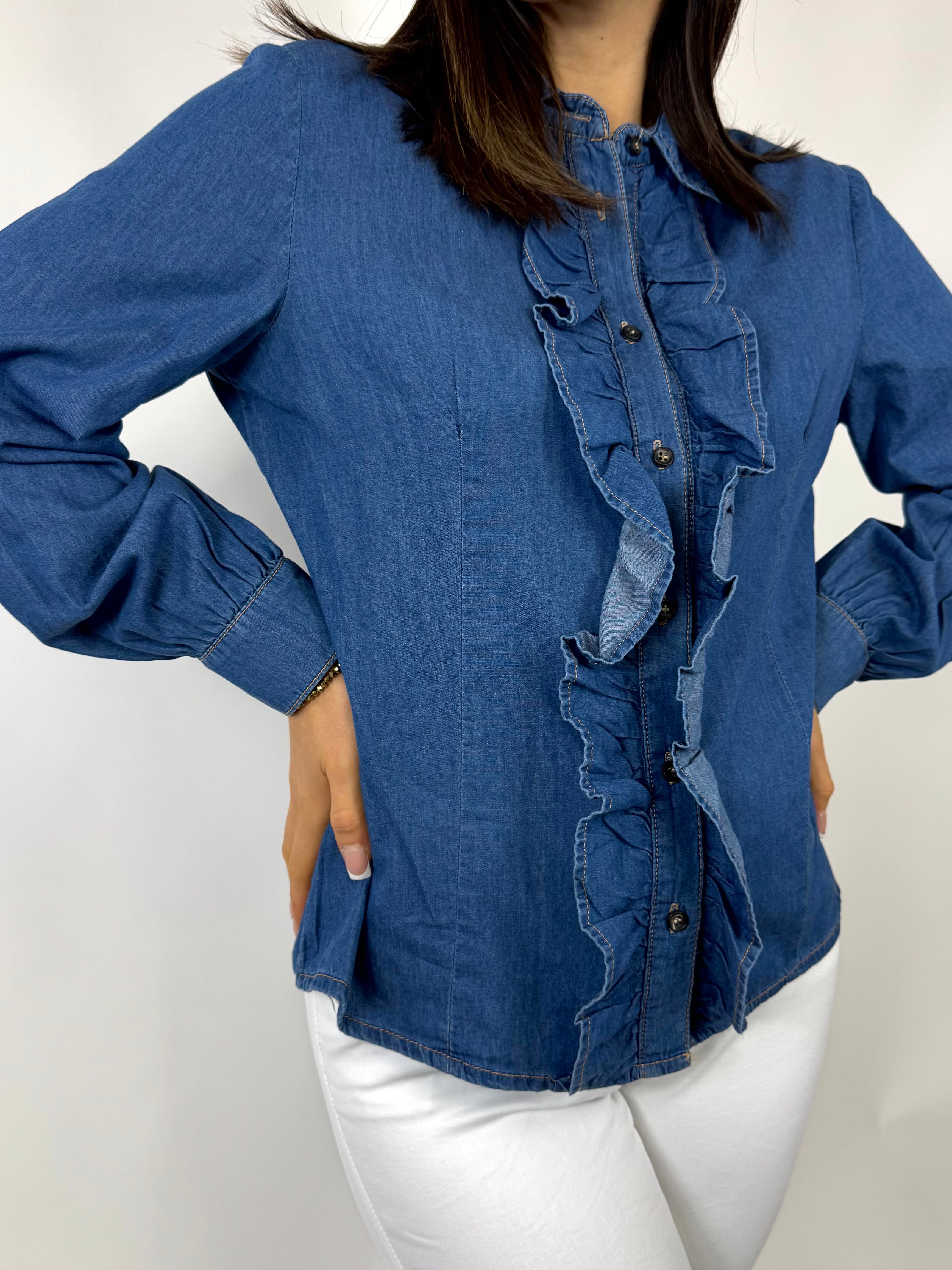 SUSY MIX CAMICIA DENIM ROUCHES