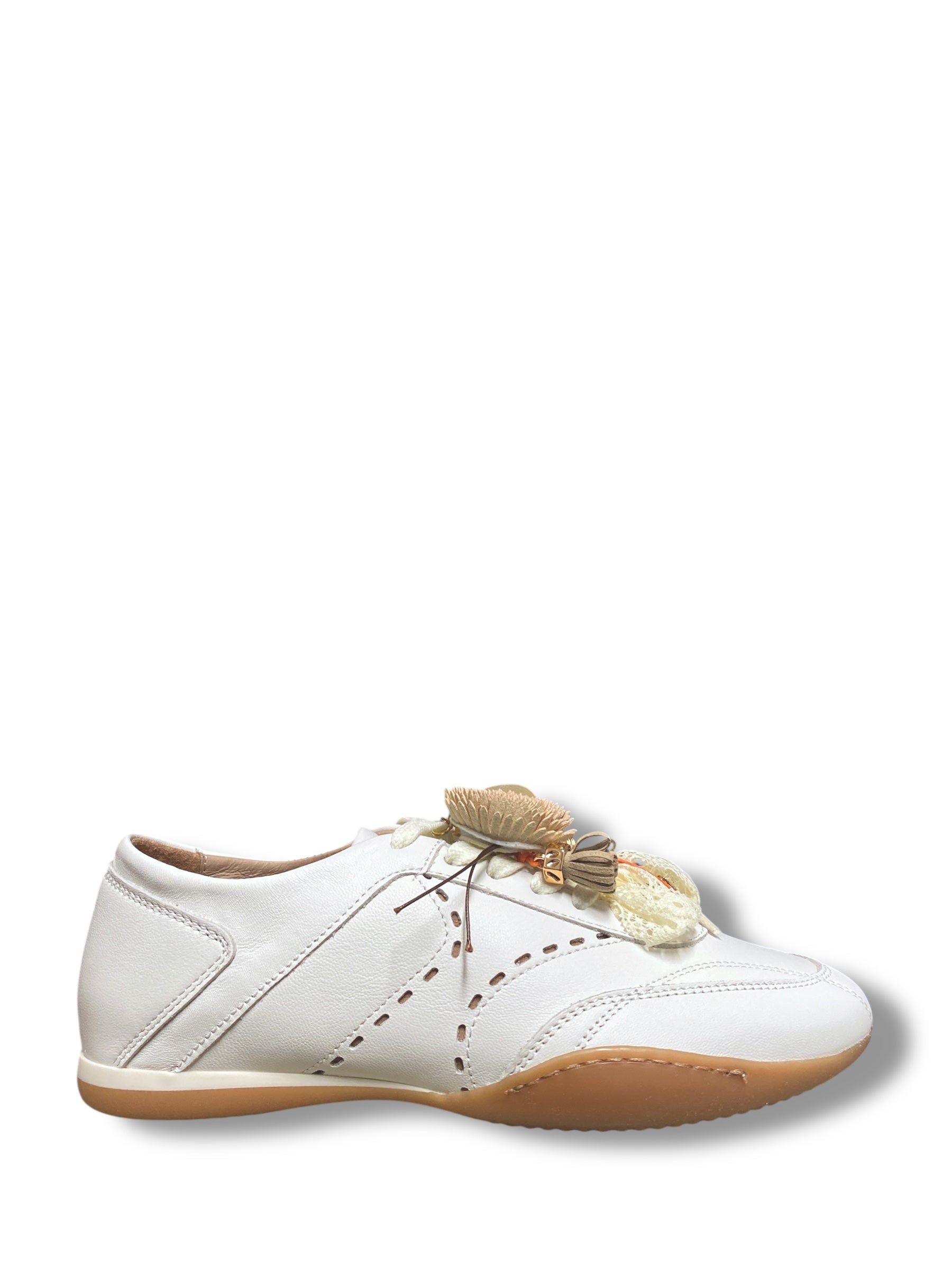 MÈLINÈ SNEAKERS MIU MIU IN PELLE CON CHARMS