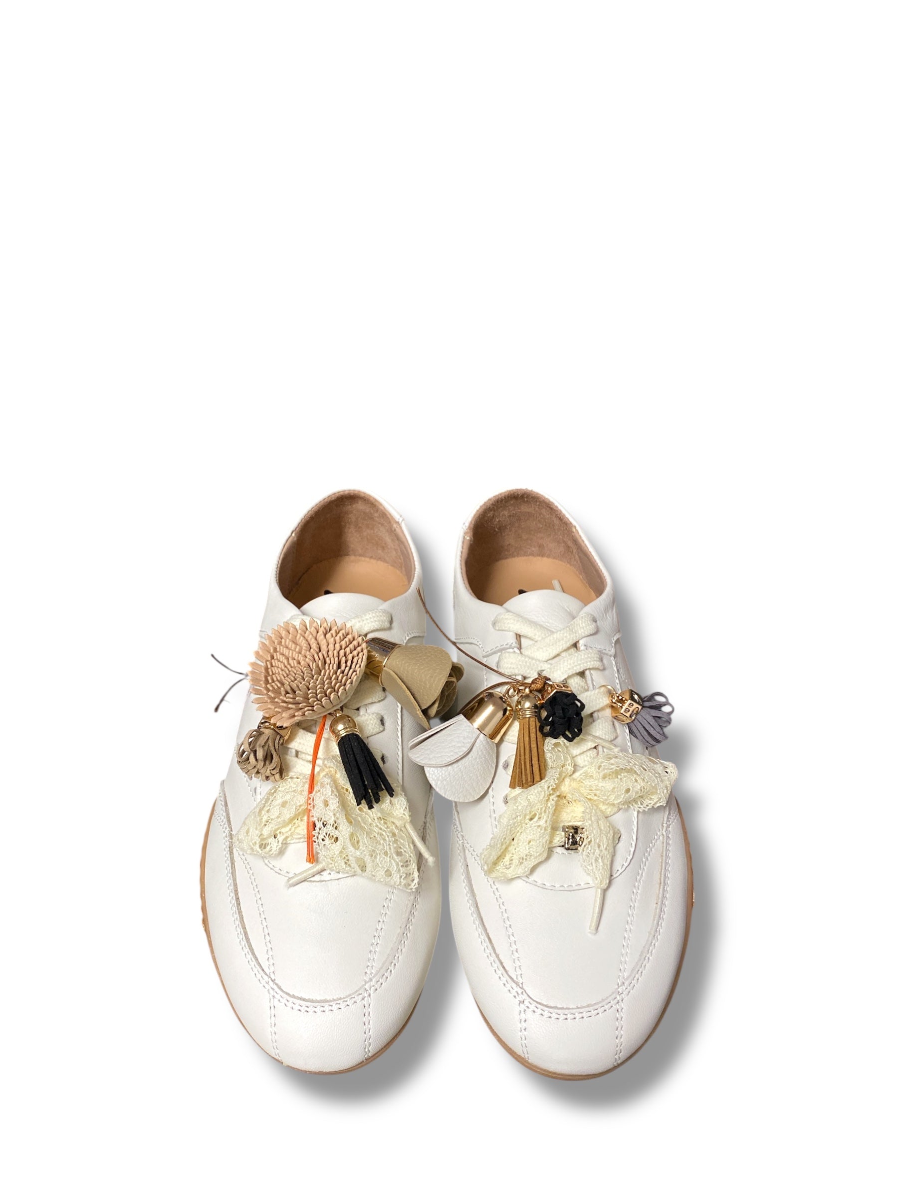 MÈLINÈ SNEAKERS MIU MIU IN PELLE CON CHARMS