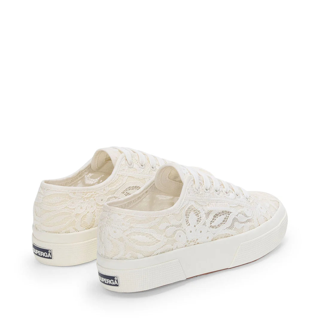 SUPERGA SNEAKERS DONNA 2740 MACRAMÈ PLATFORM AVORIO WHITE