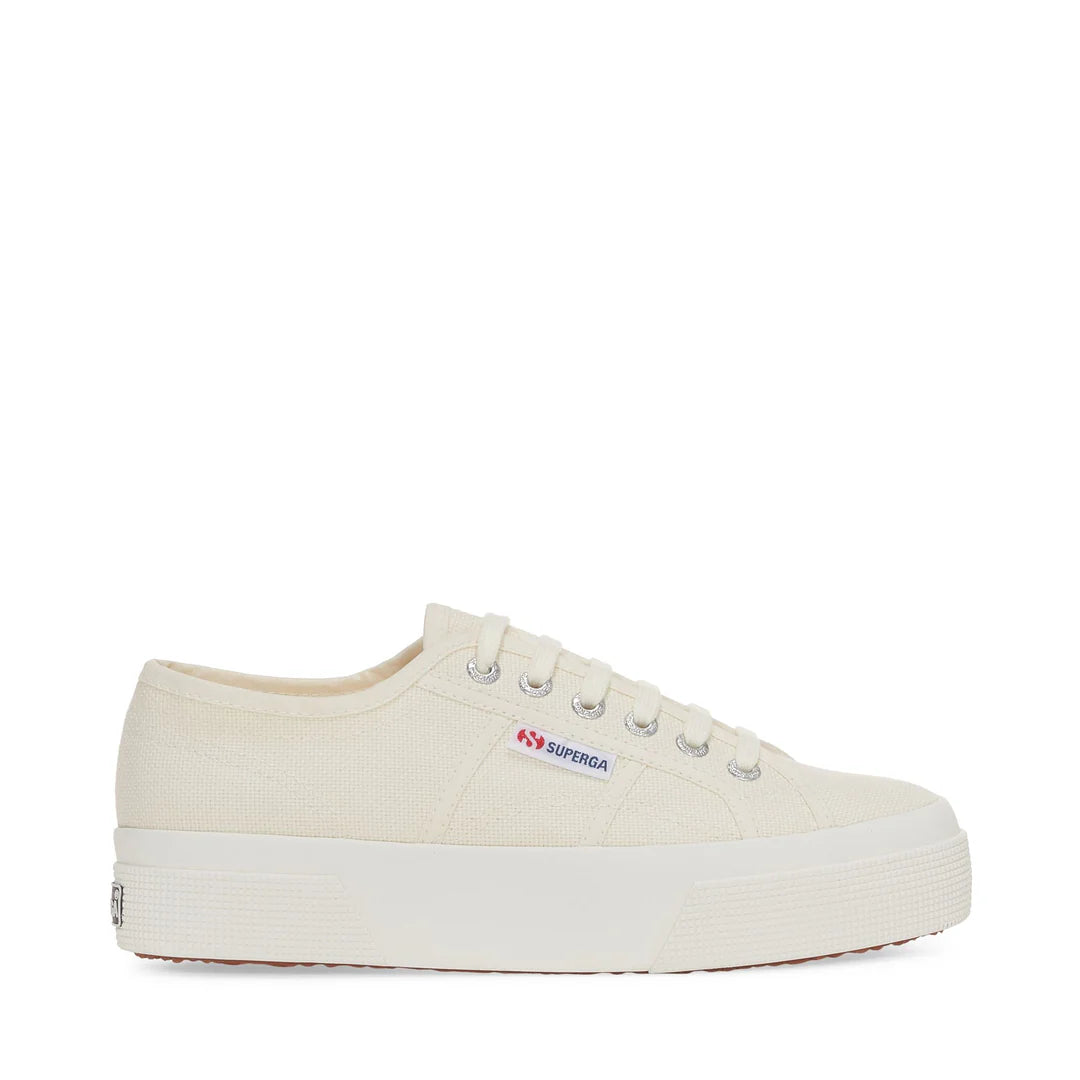 SUPERGA SNEAKERS COTU CLASSIC PLATFORM DONNA BEIGE NATURAL AVORIO