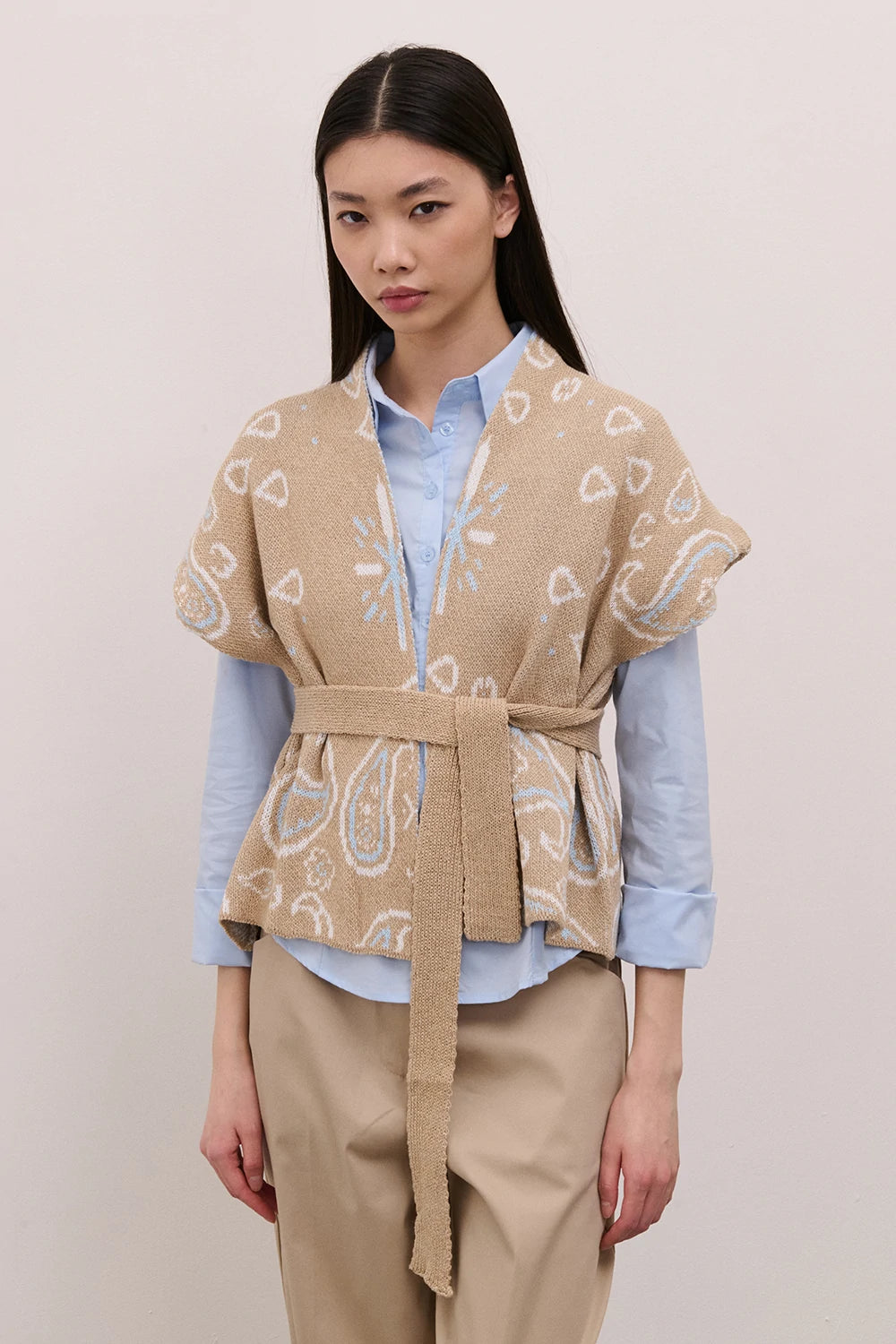 TWO WAY GILET PAISLEY CORDA