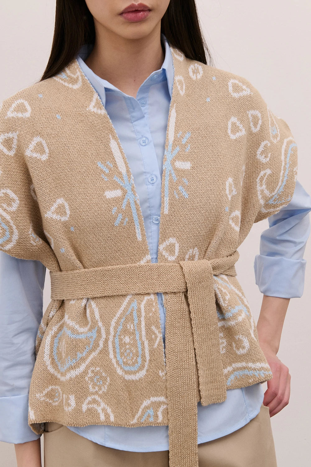 TWO WAY GILET PAISLEY CORDA