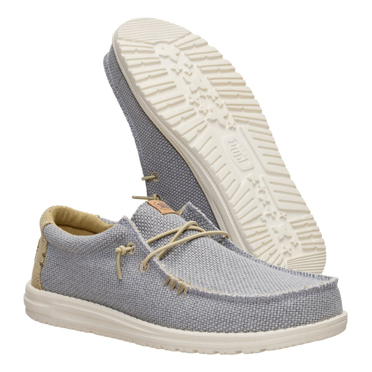 HEY DUDE WALLY BRAIDED FLANNEL GREY