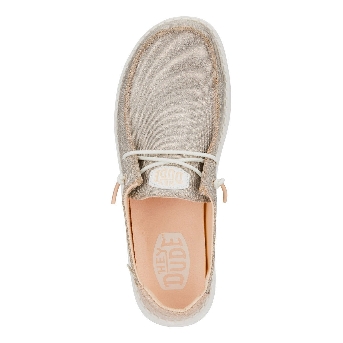 HEY DUDE WENDY METALLIC SPARKLE ROSE GOLD
