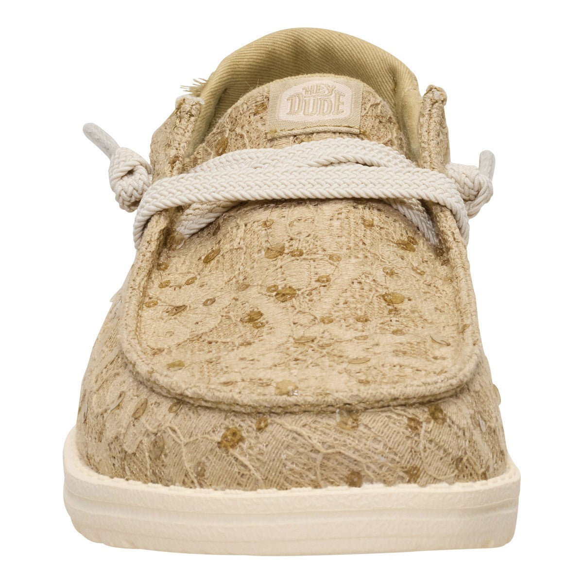 HEY DUDE WENDY SEQUIN LACE OLIVE GREY