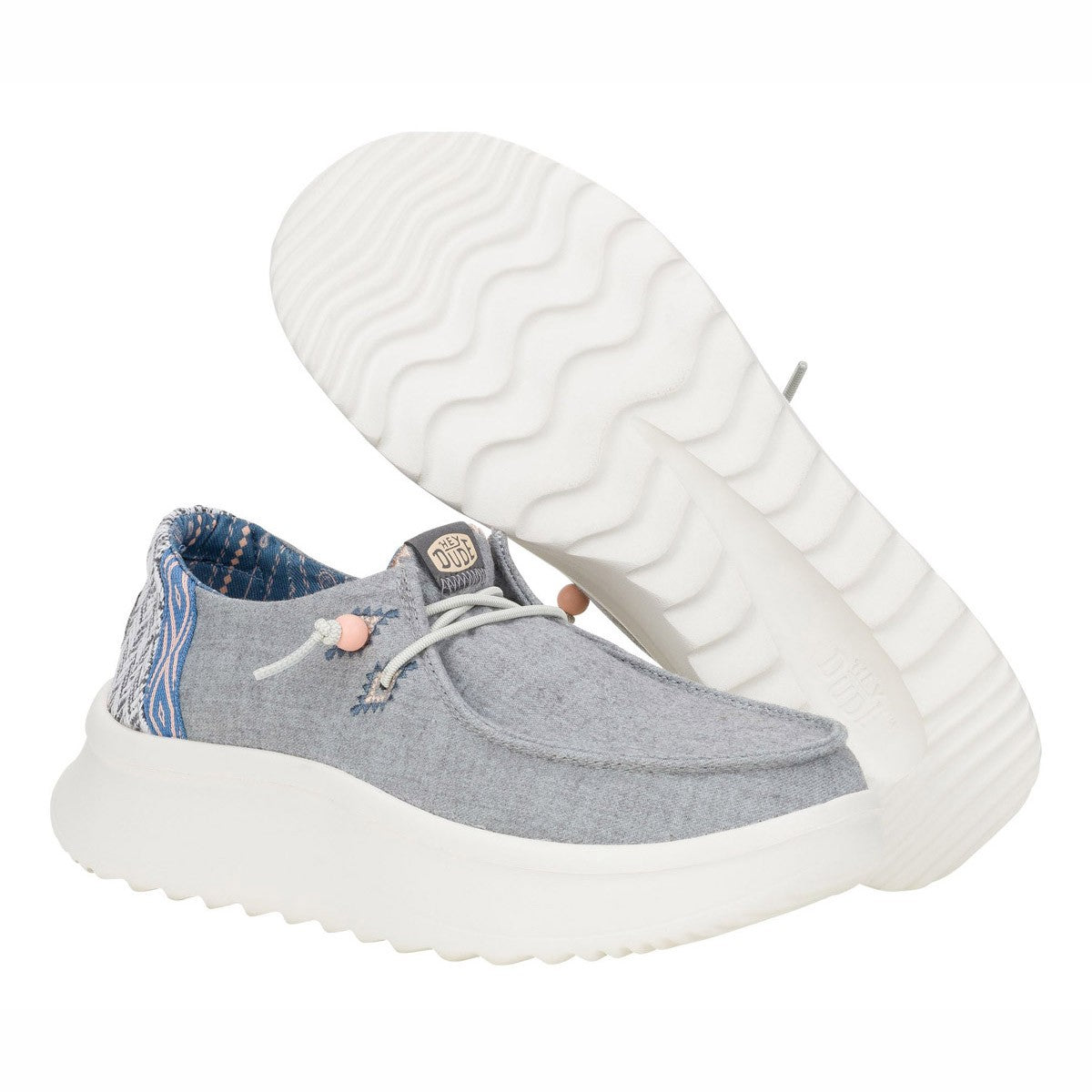 HEY DUDE WENDY PEAK CHAMBRAY GREY