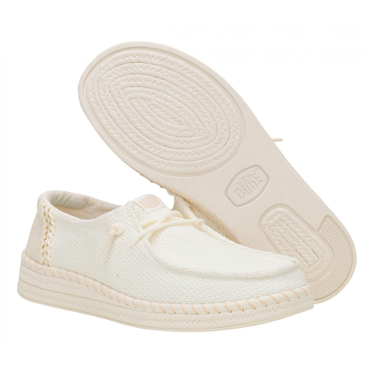HEY DUDE WENDY ESPADRILLE WOVEN WHITE