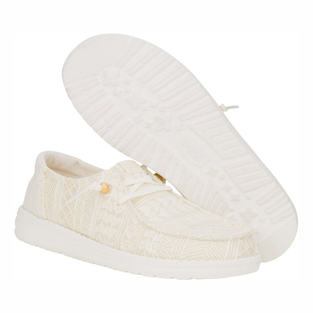 HEY DUDE WENDY CROCHET LACE WHITE GOLD