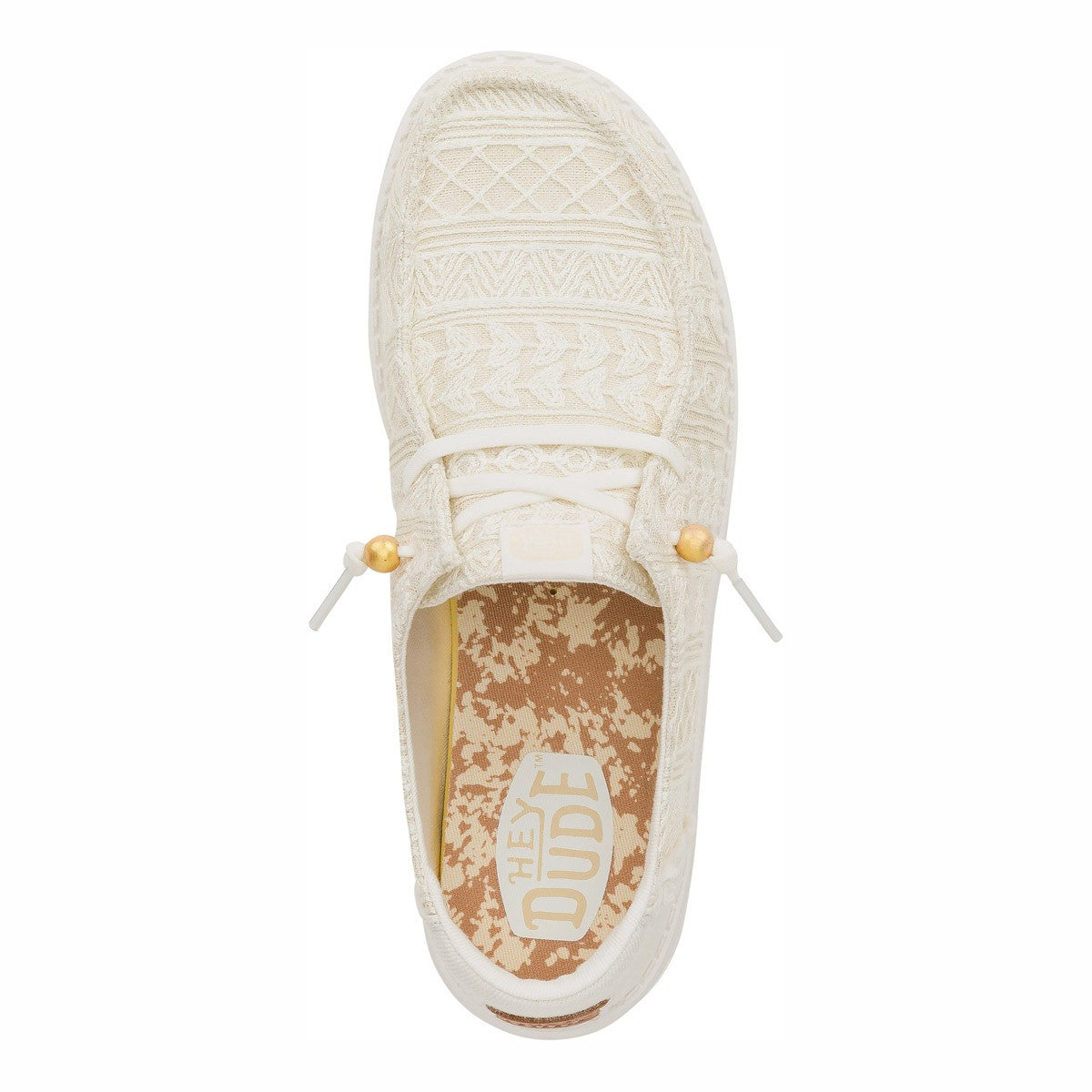 HEY DUDE WENDY CROCHET LACE WHITE GOLD