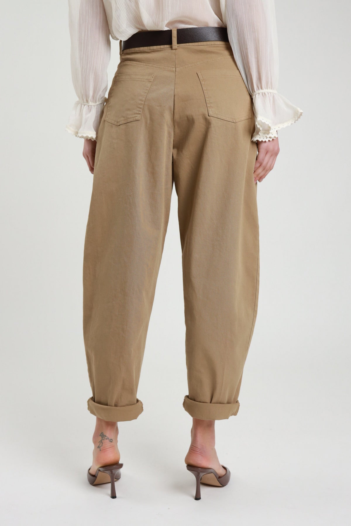 SUSY MIX PANTALONE OVETTO CAMMELLO