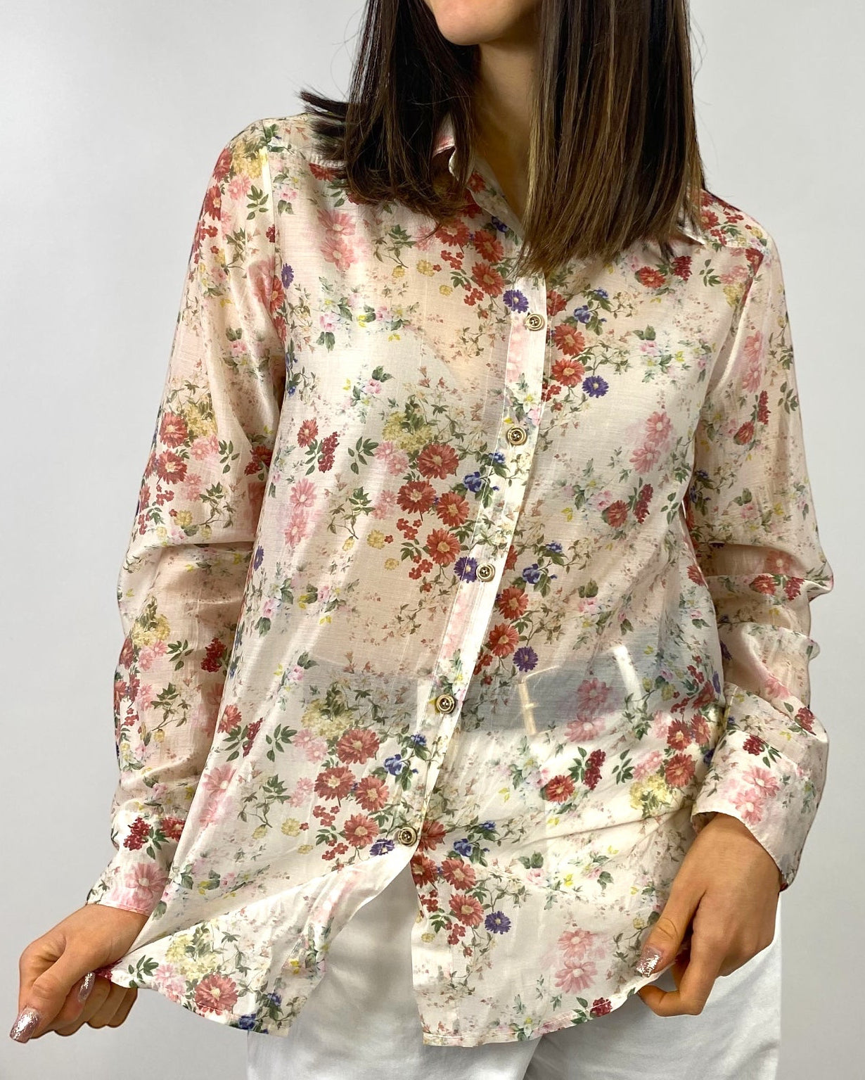 SUSY MIX CAMICIA BURRO FLOREALE