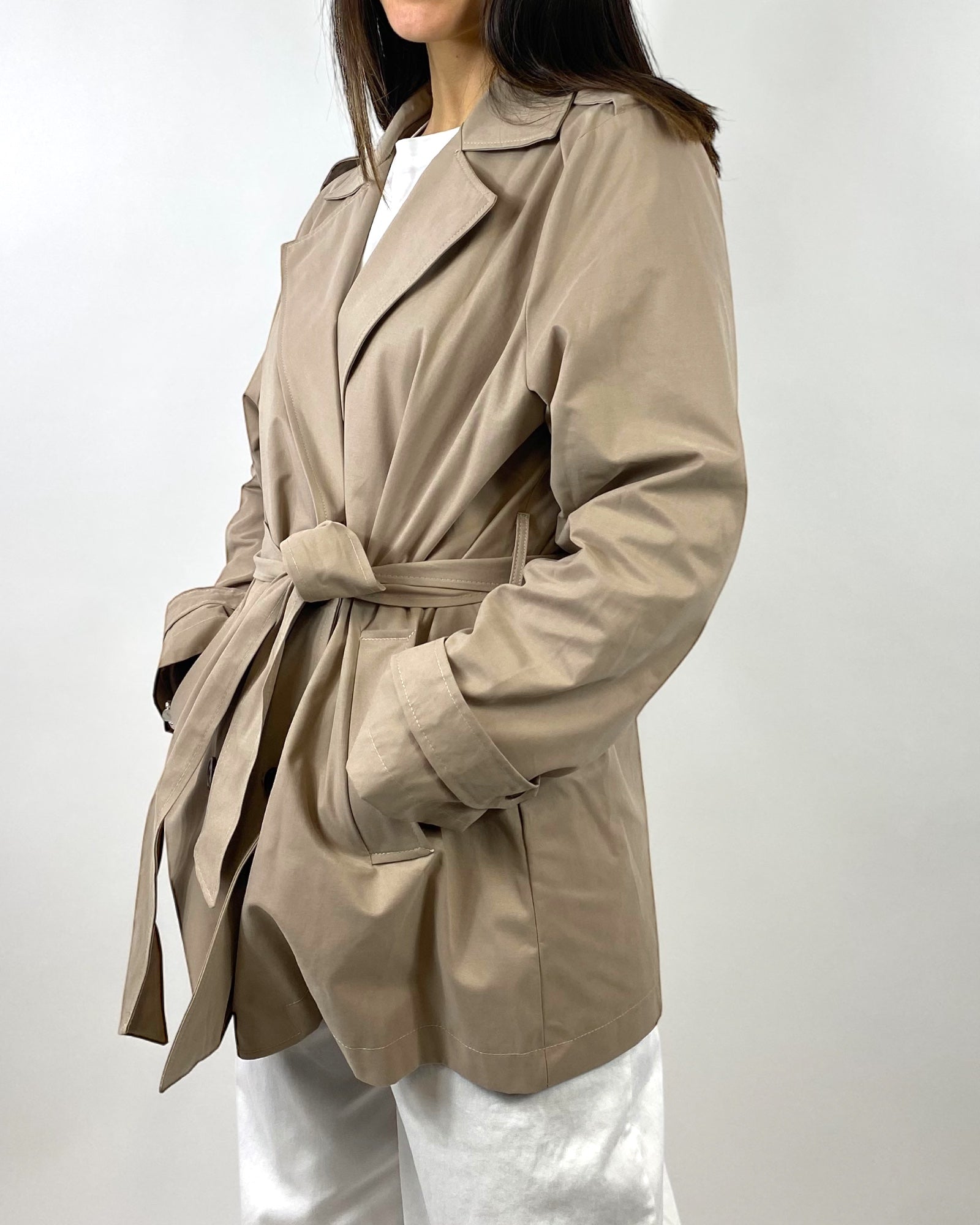 SUSY MIX TRENCH CON CINTURA BEIGE