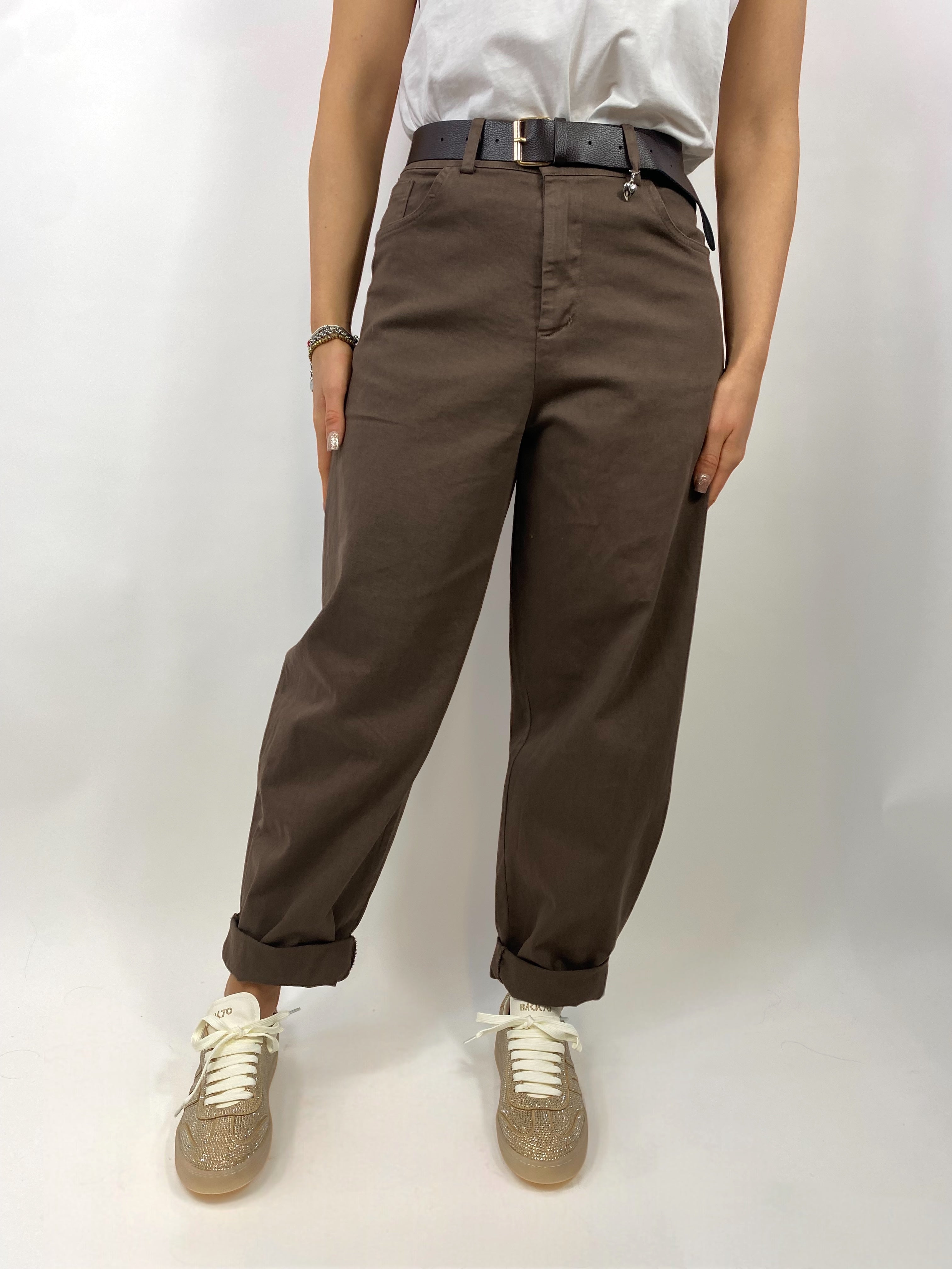 SUSY MIX PANTALONE OVETTO MORO