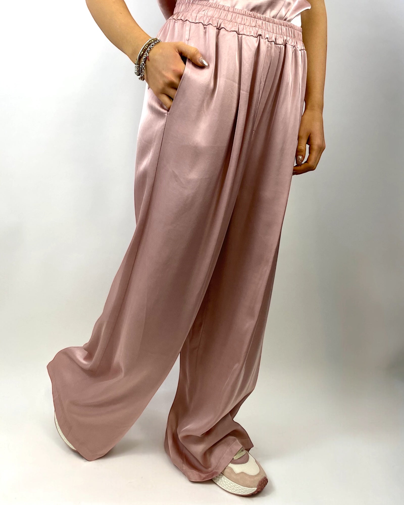 CECILE PANTALONE RASO ROSA