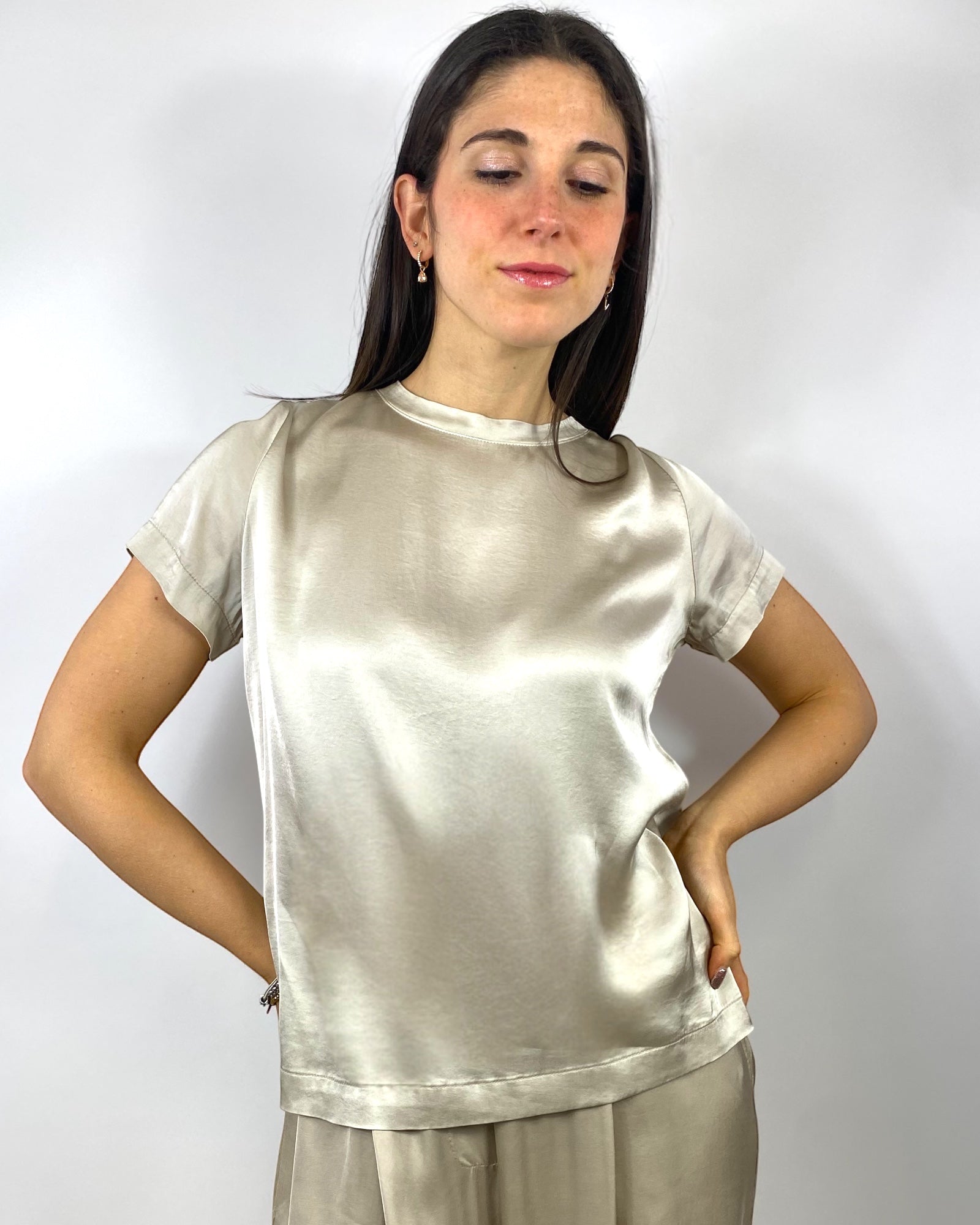 CECILE MAGLIETTA RASO BEIGE
