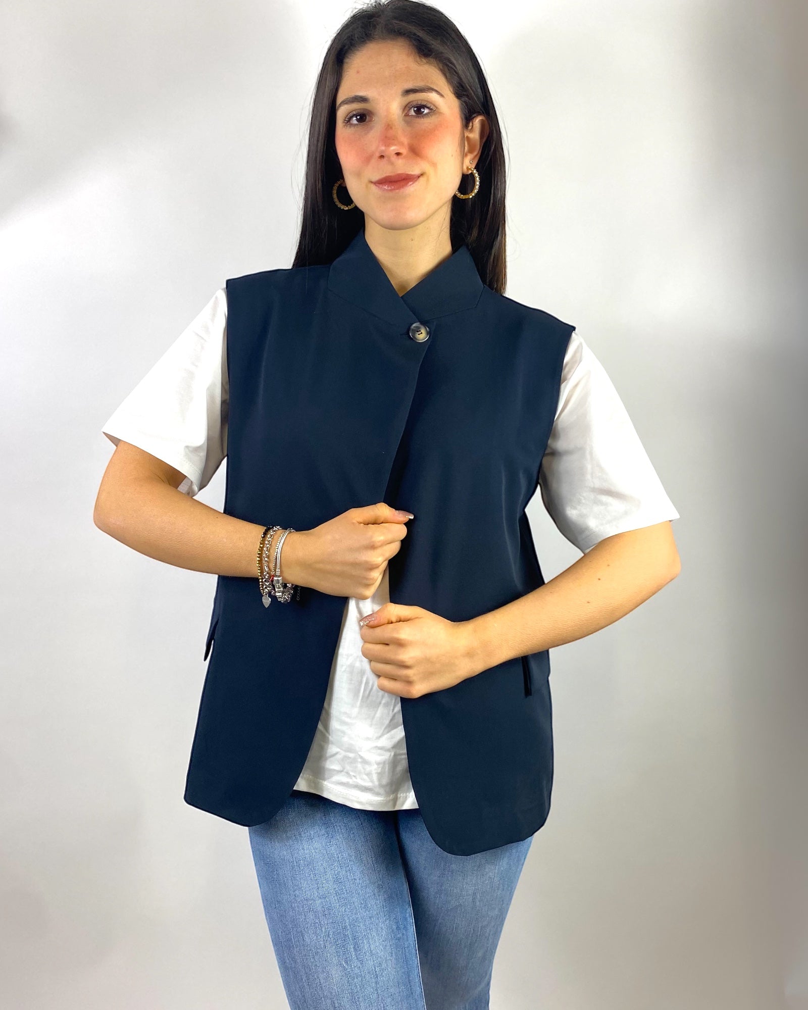 SUSY MIX GILET BLU
