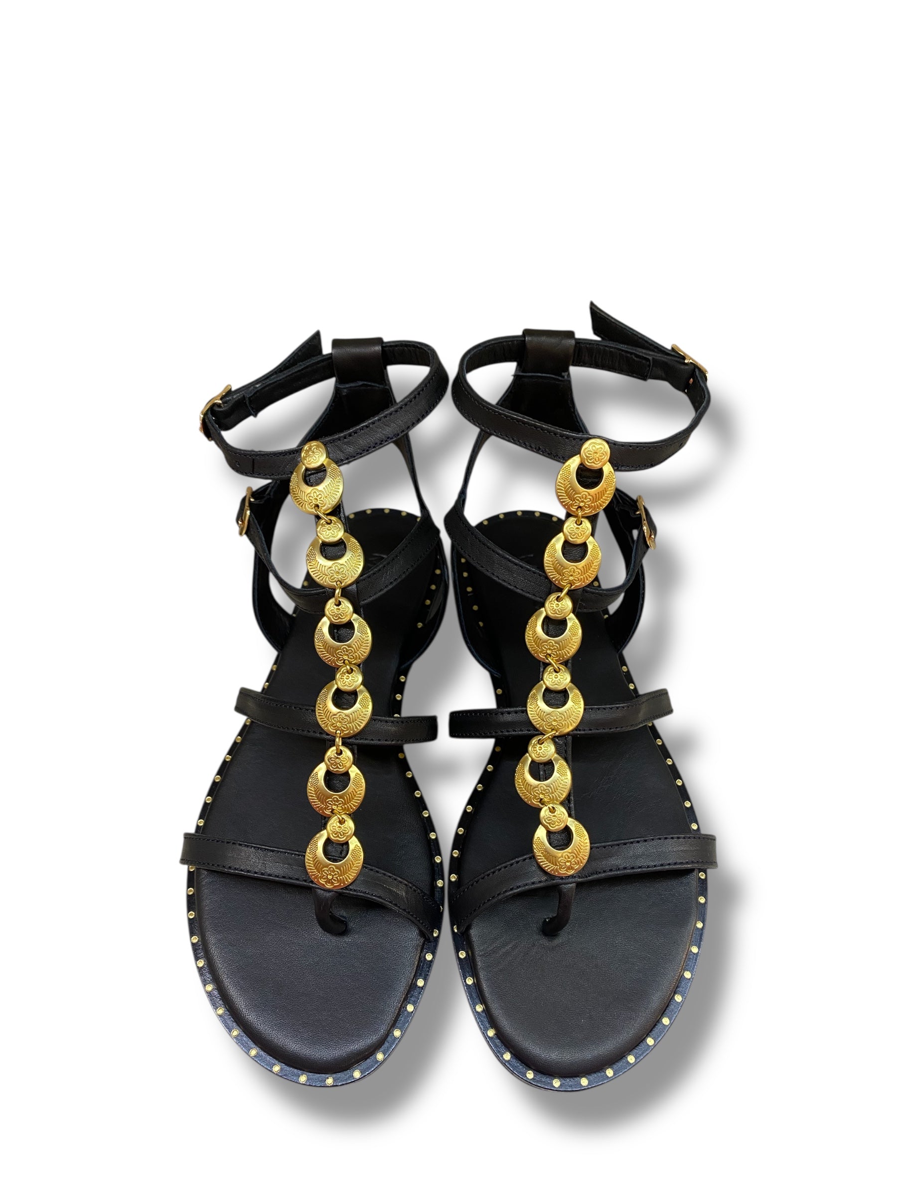 MOSAIC SANDALO INFRADITO GLADIATORE NERO