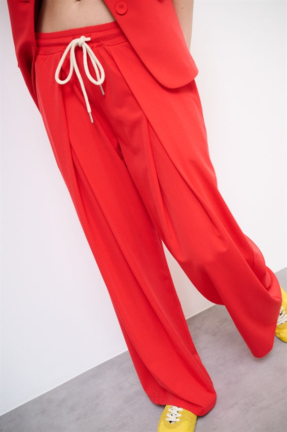 KIKISIX PANTALONE COULISSE ROSSO