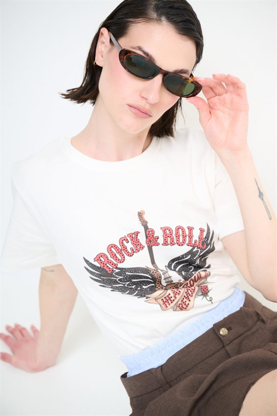 KIKISIX T-SHIRT STAMPA ROCK & ROLL