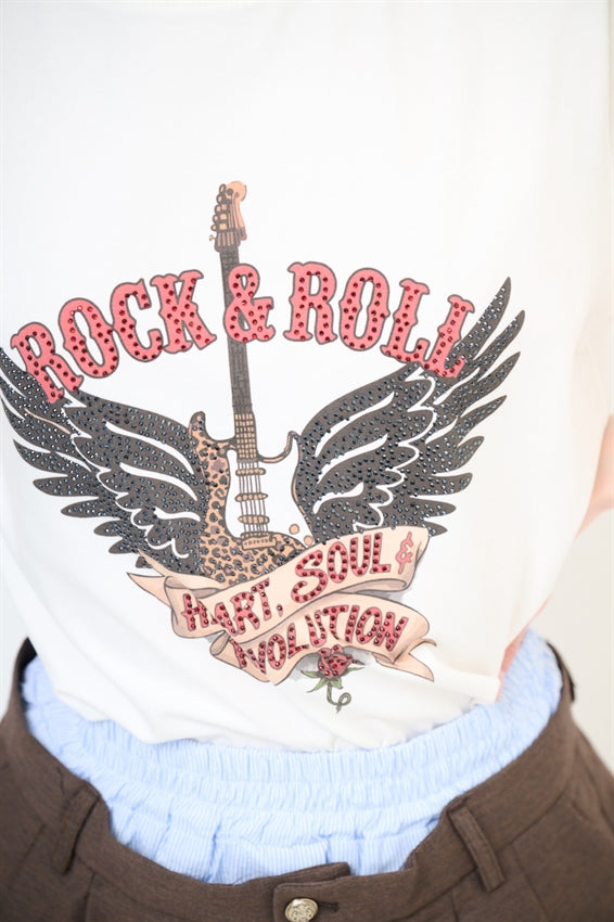 KIKISIX T-SHIRT STAMPA ROCK & ROLL