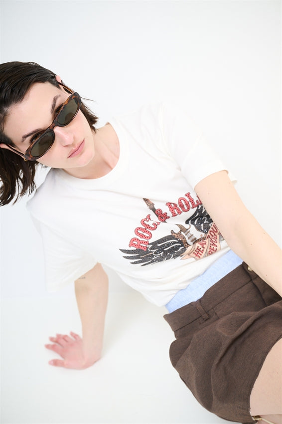 KIKISIX T-SHIRT STAMPA ROCK & ROLL