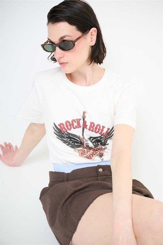 KIKISIX T-SHIRT STAMPA ROCK & ROLL