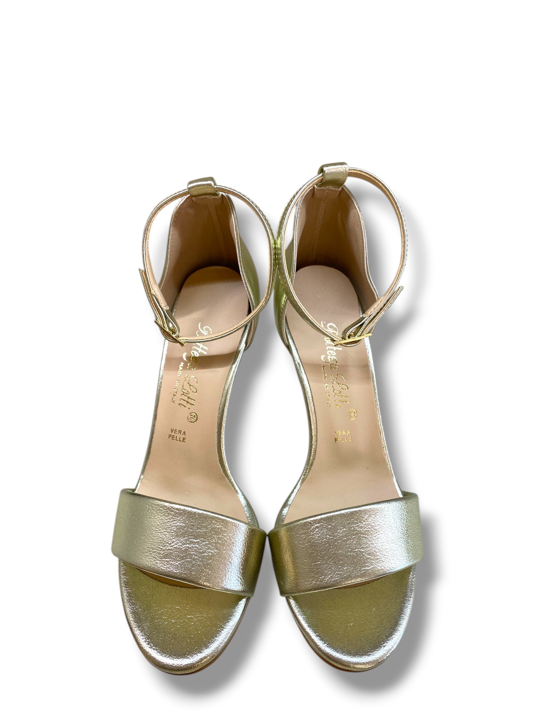 BOTTEGA LOTTI SANDALO TACCO ALTO PLATINO