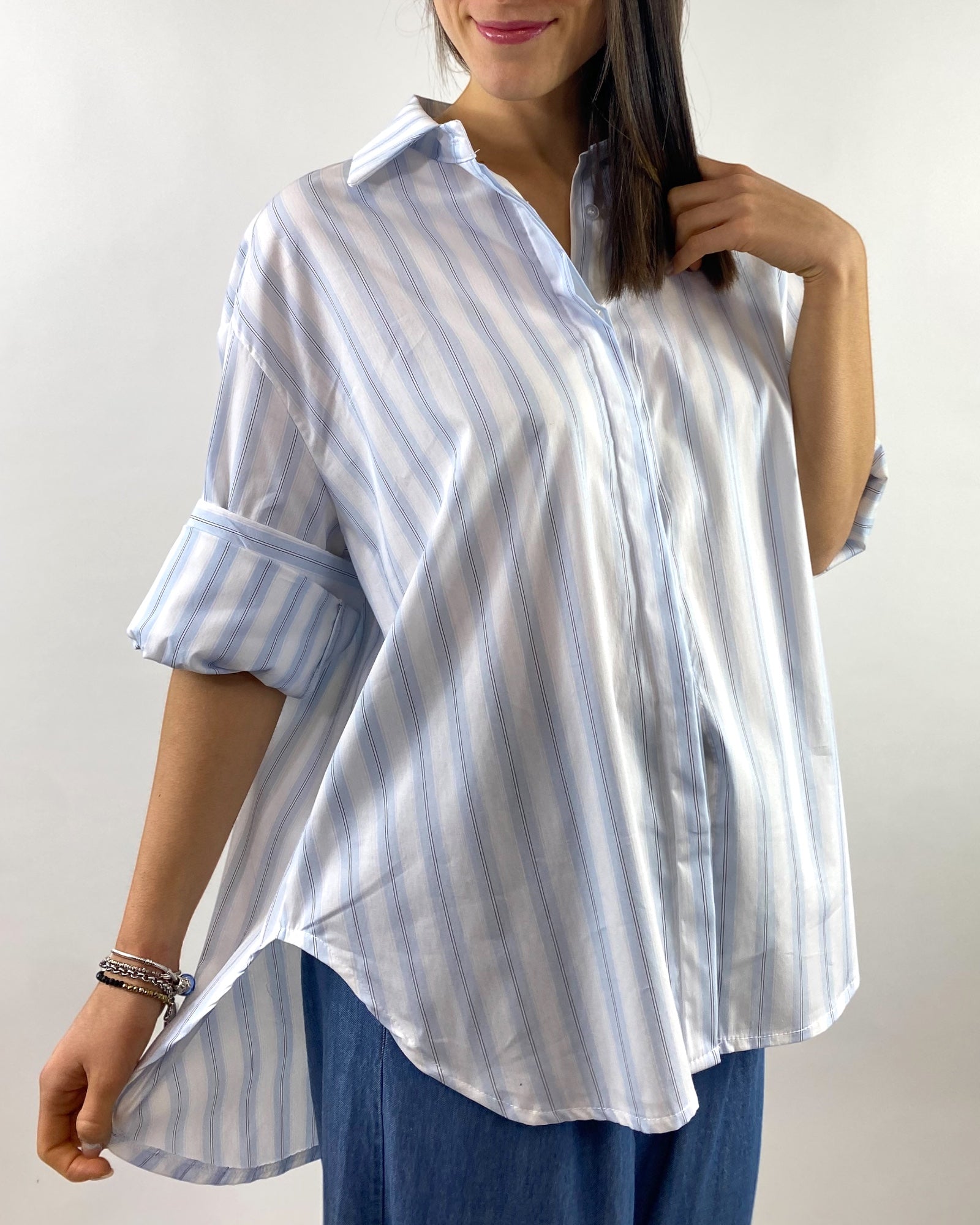 CECILE CAMICIA OVER RIGHE