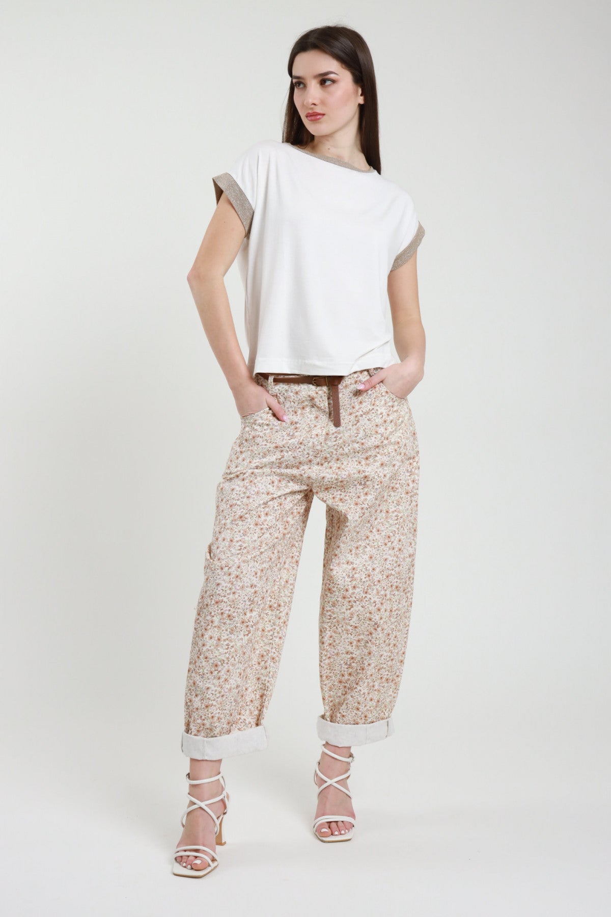 SUSY MIX PANTALONE FLOREALE