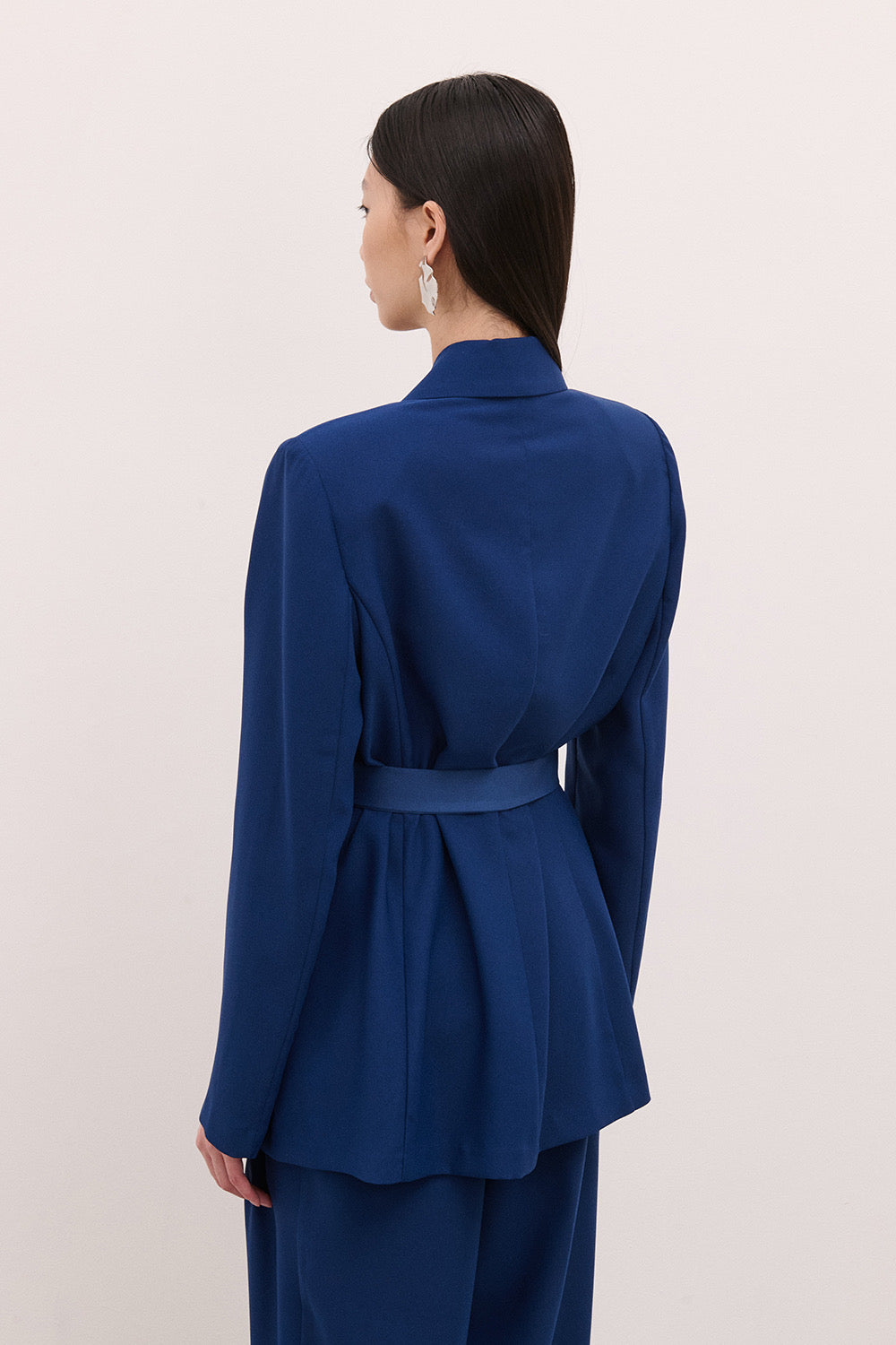 TWO WAY GIACCA BLU CON CINTURA