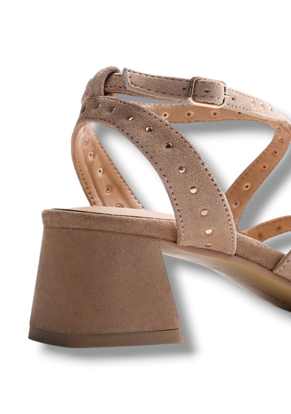 GIOSEPPO SANDALO SUEDE BORCHIE TAN